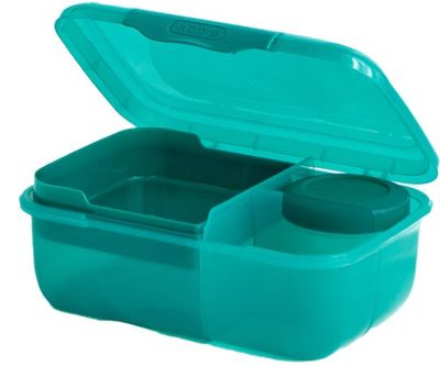 Bento Lunch Box 1.6lt  + Smart Pods (200ml x 1) Green