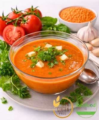 Roasted tomato, garlic and lentil soup 500ml