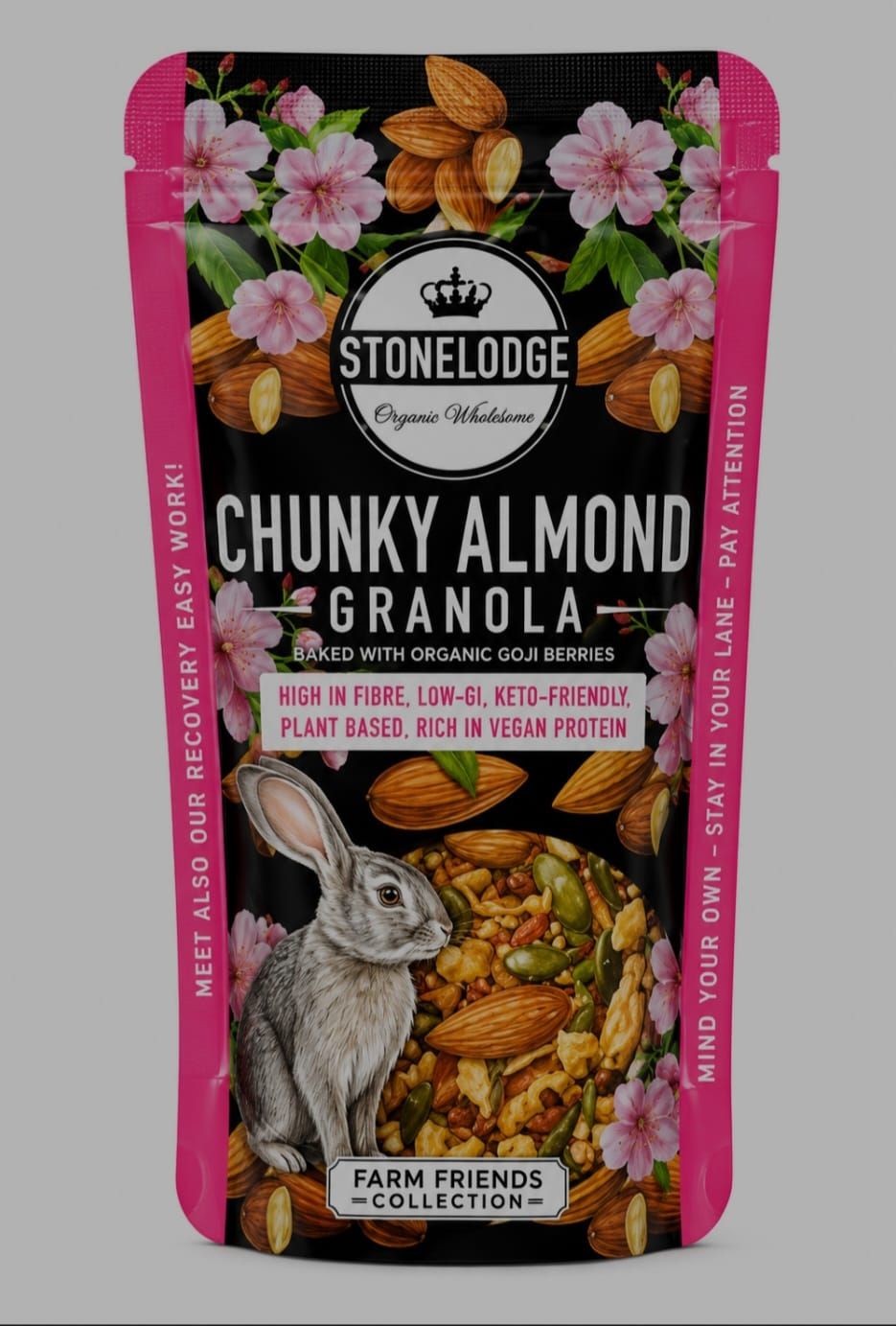 Stonelodge Chunky Almond Granola Snack Pouch 40g