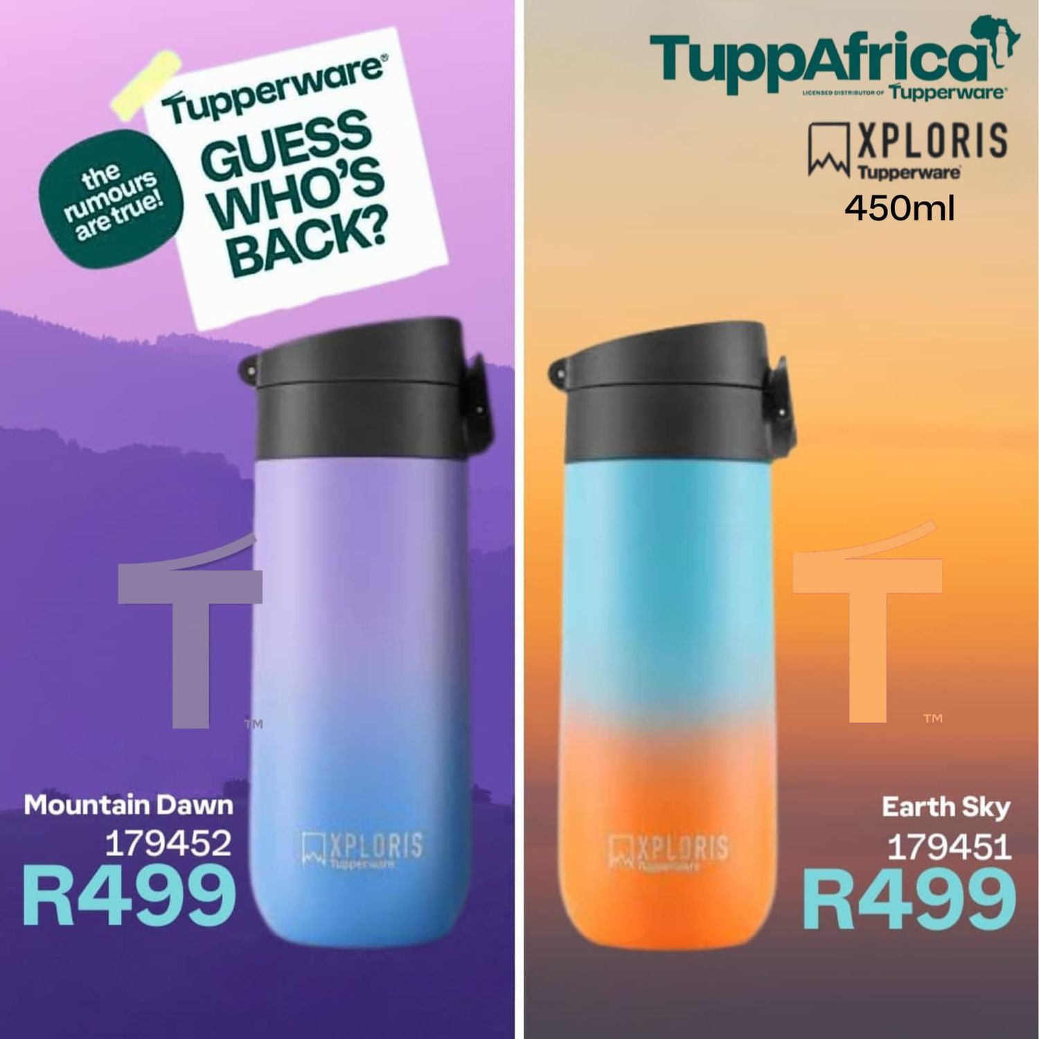 Xploris Flask 450ml (1) Mountain Dawn (Blue and Lilac)