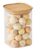 BAMBOO CLEAR STORAGE JAR 1,1L