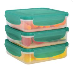 4 Side Locked (600ml Square x 3) 158(L) 158(L) 45(H)mm