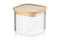 Bamboo Clear Storage Jar 550ml