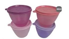 Refrigerator Bowl 380ml (4) (Soft Candy/Pink Delight/Wild Mulberry/Sorbet)