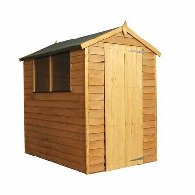 Wooden Garden Shed 6x4 Outdoor Storage Overlap, Dip Treated With Windows, Single Door, Apex Roof (6 x 4 / 6Ft x 4Ft), Installation included with Delivery Wooden Garden Shed 6x4 Outdoor Storage Overlap, Dip Treated With Windows, Single Door, Apex Roof (6 x 4 / 6Ft x 4Ft), Installation included with Delivery