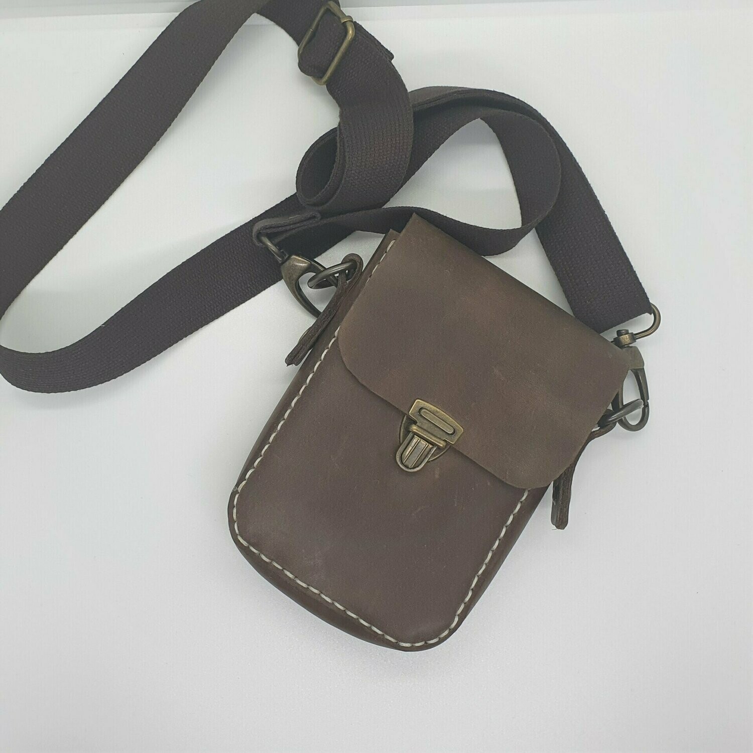 Handtasche Leder kleine Umhängetasche braun