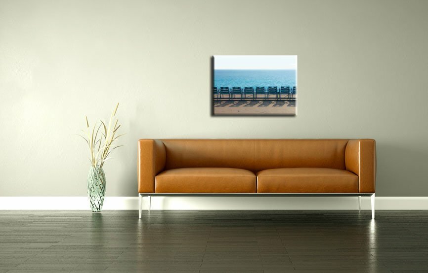 Leinwandbild Nizza Stühle