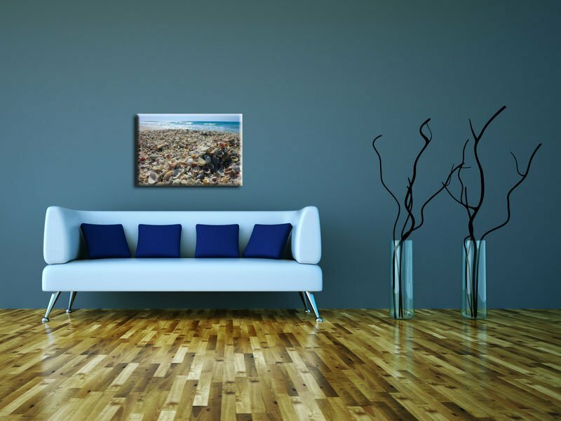 Leinwandbild Muschelstrand