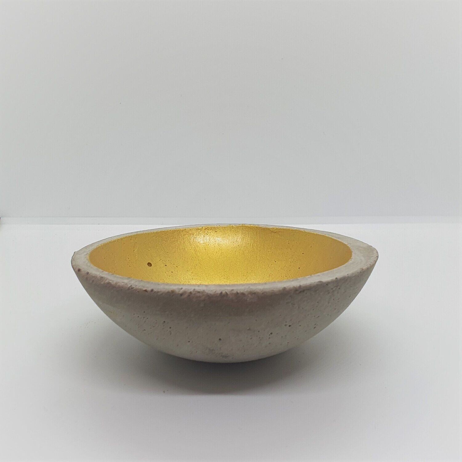 Dekoschale Beton gold