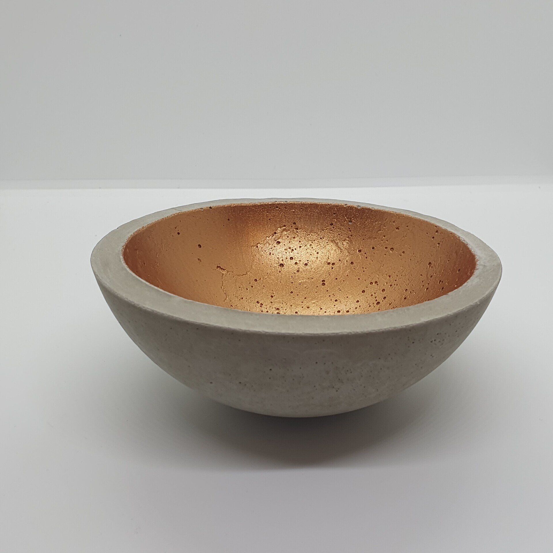 Dekoschale Beton, kupfer