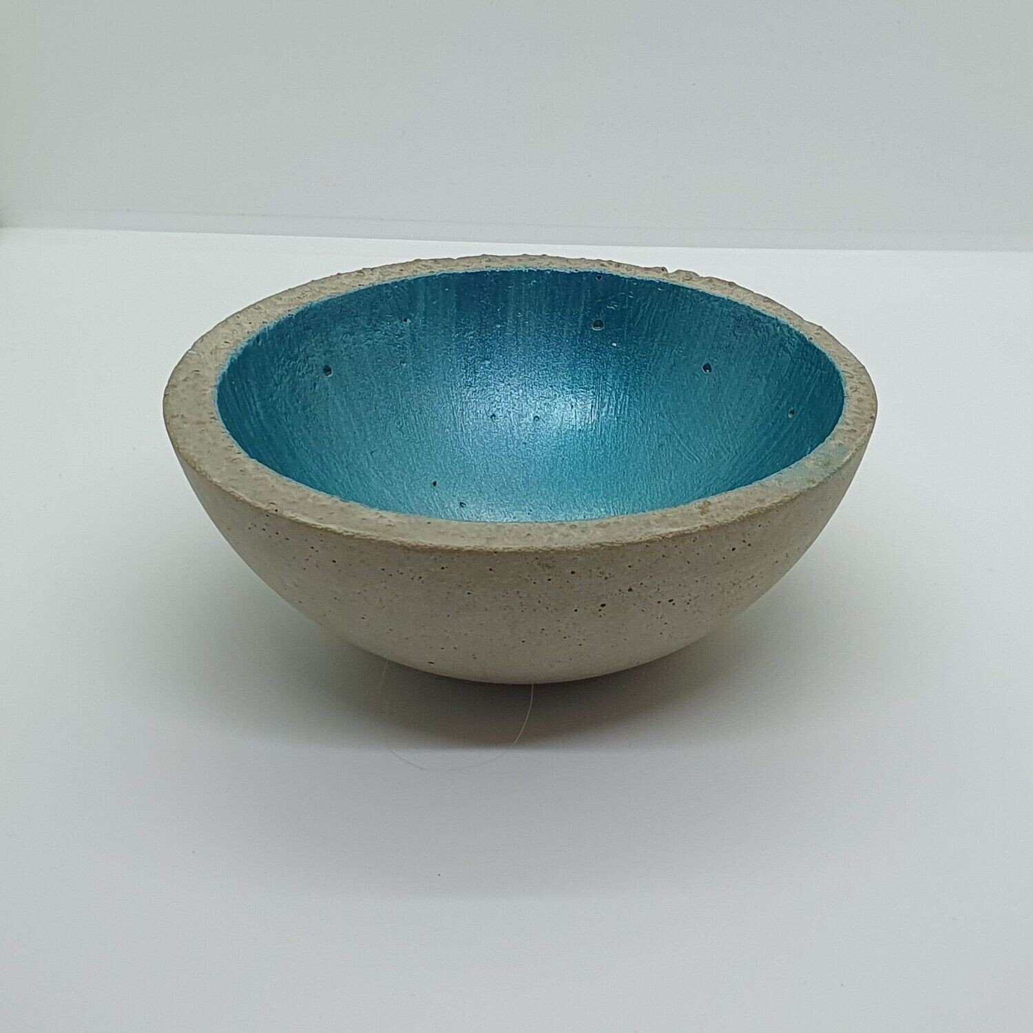 Dekoschale Beton, petrol blau