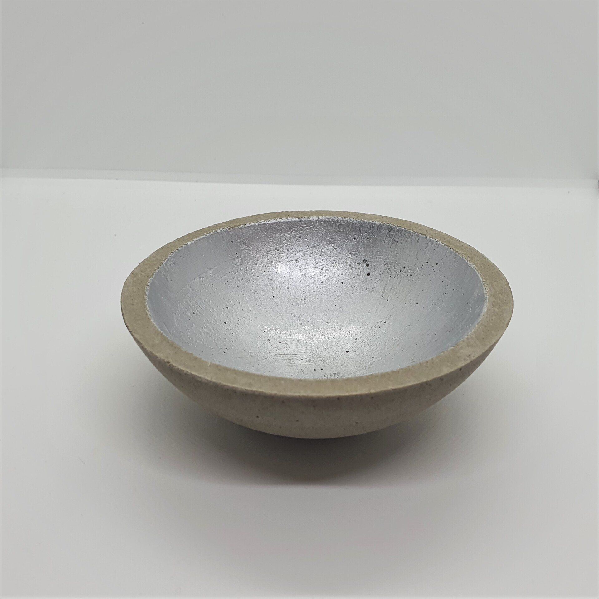 Dekoschale Beton silber