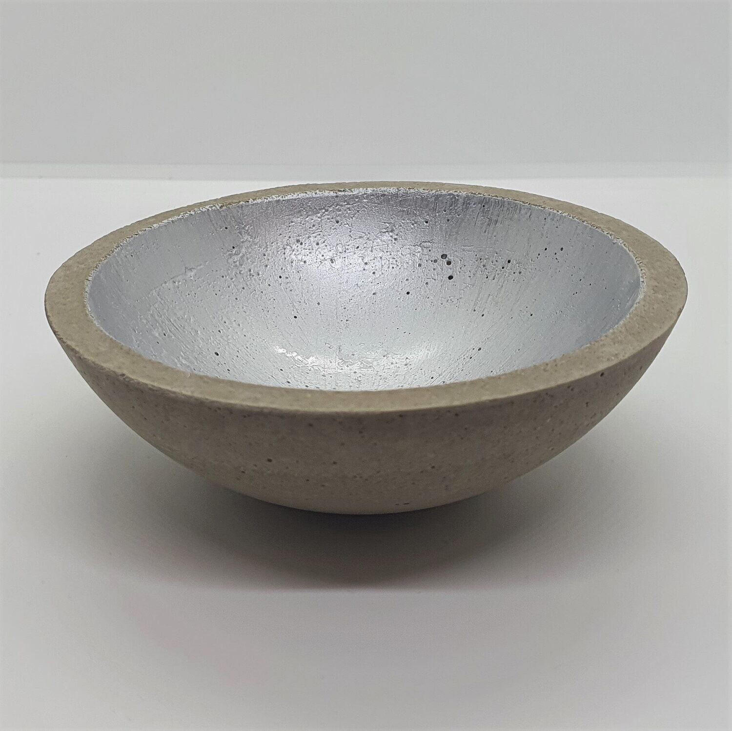 Dekoschale Beton silber