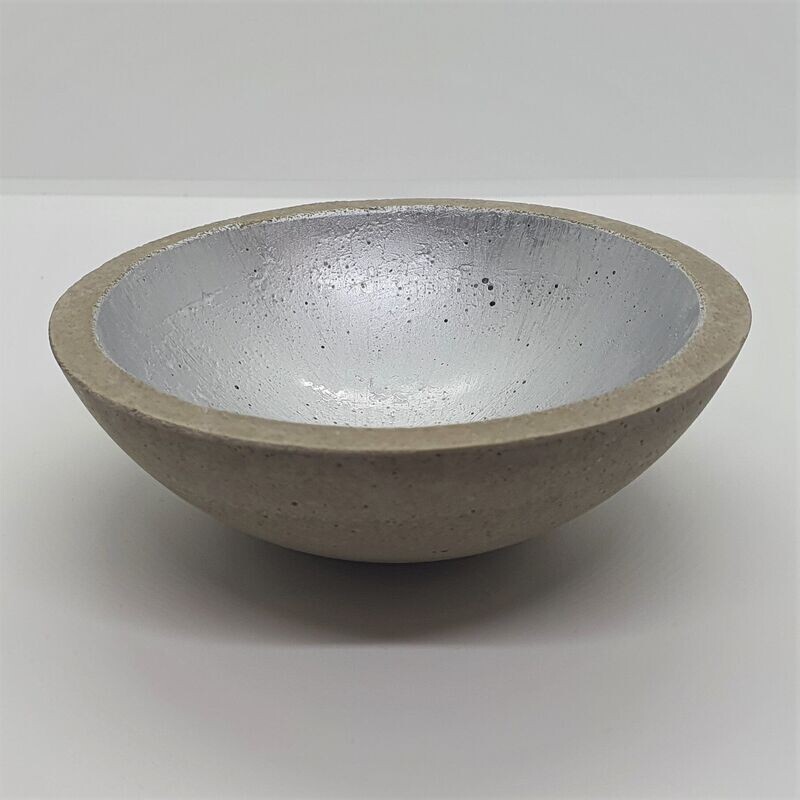 Dekoschale Beton silber