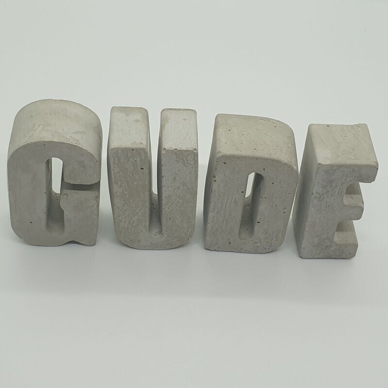 Beton Buchstaben "Gude" Dekoration
