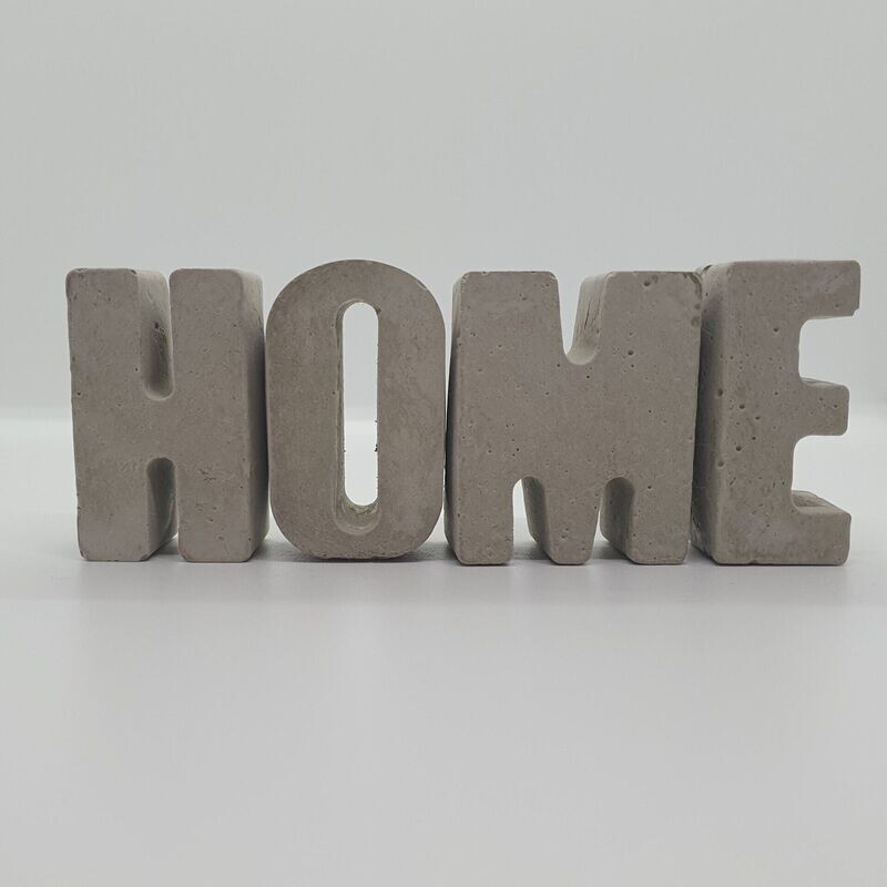 Beton Buchstaben "Home" Schriftzug