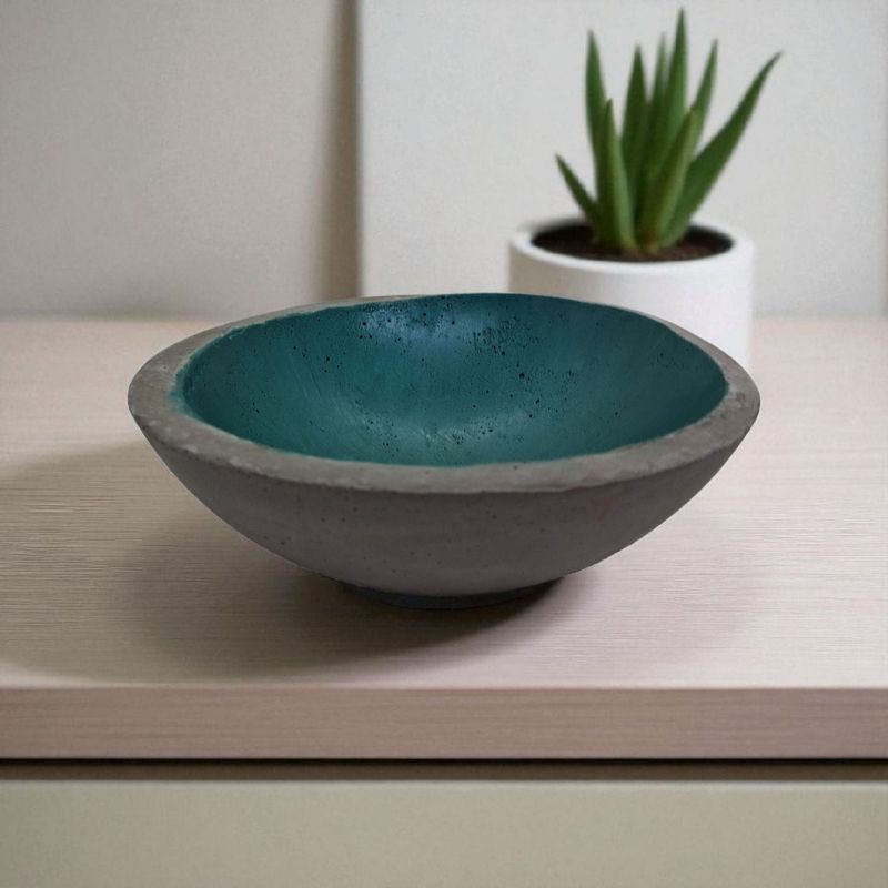 Beton Schale XL petrol blau Beton Schale XL petrol blau