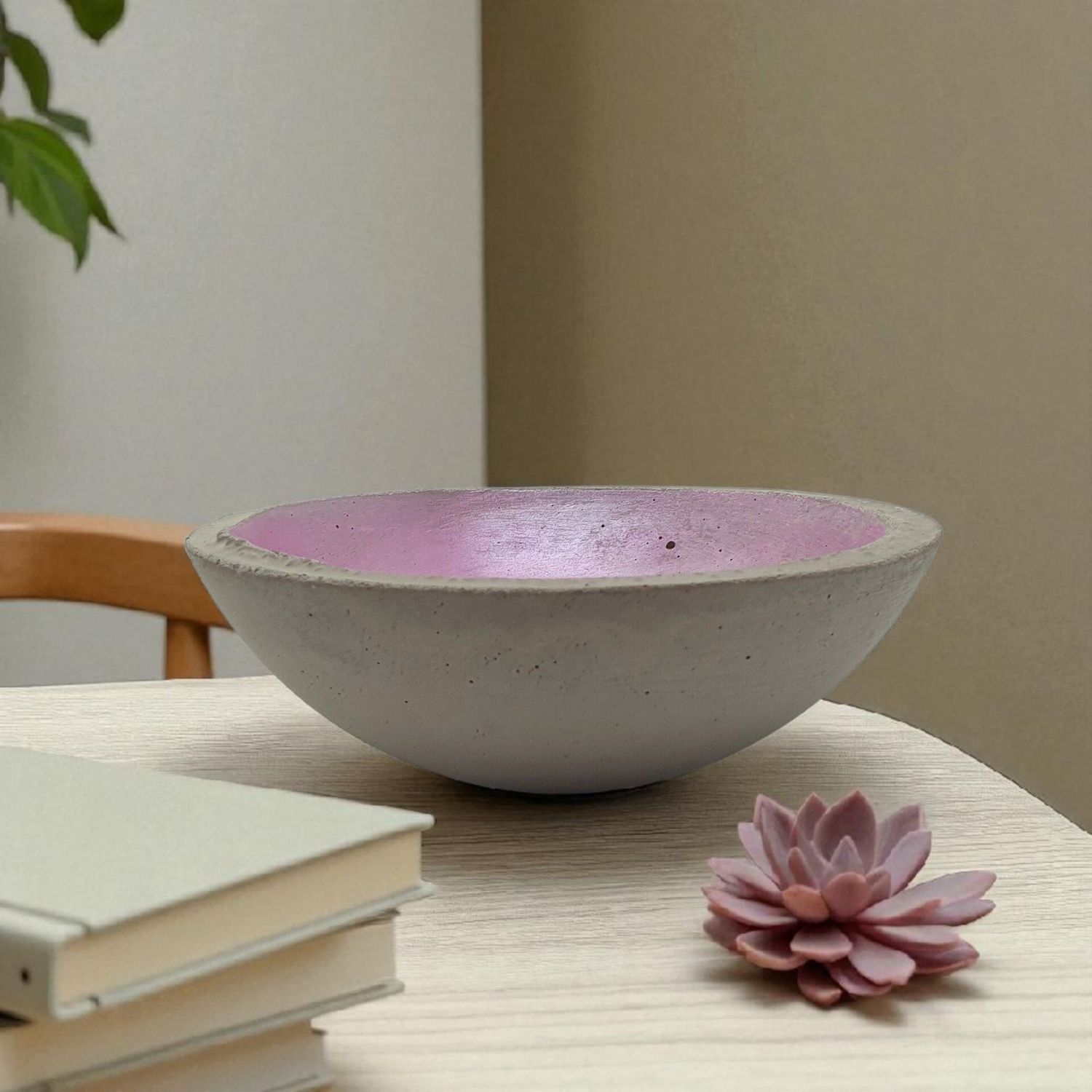 Beton Schale XL rosa vintage