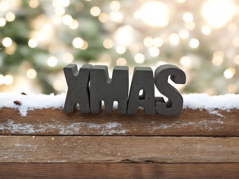Beton Buchstaben Beton Buchstaben "Xmas" Schriftzug Weihnachten
