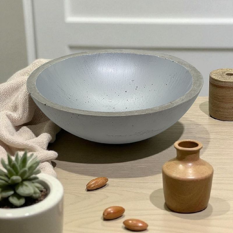 Beton Schale XL silber Beton Schale XL silber