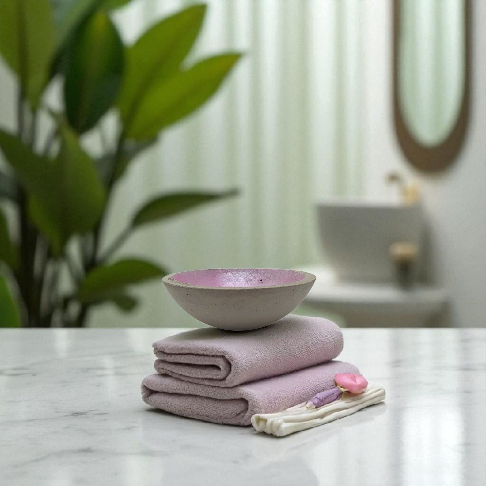 Dekoschale Beton rosa