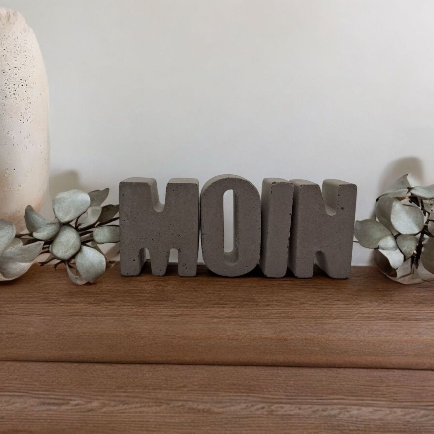 Beton Buchstaben Beton Buchstaben "Moin" Schriftzug
