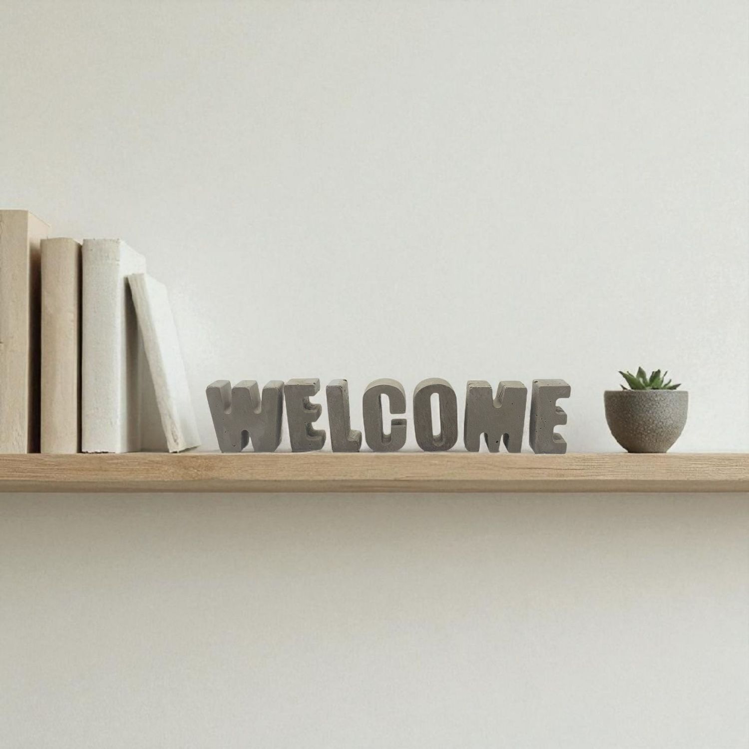 Beton Buchstaben Beton Buchstaben "Welcome" Schriftzug