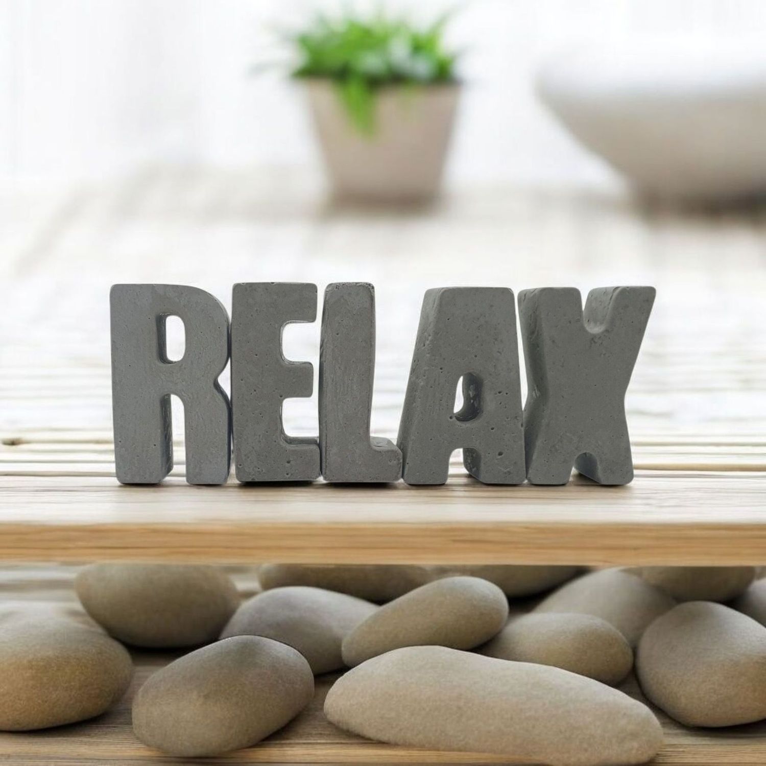 Buchstaben Beton Buchstaben Beton "RELAX" Schriftzug