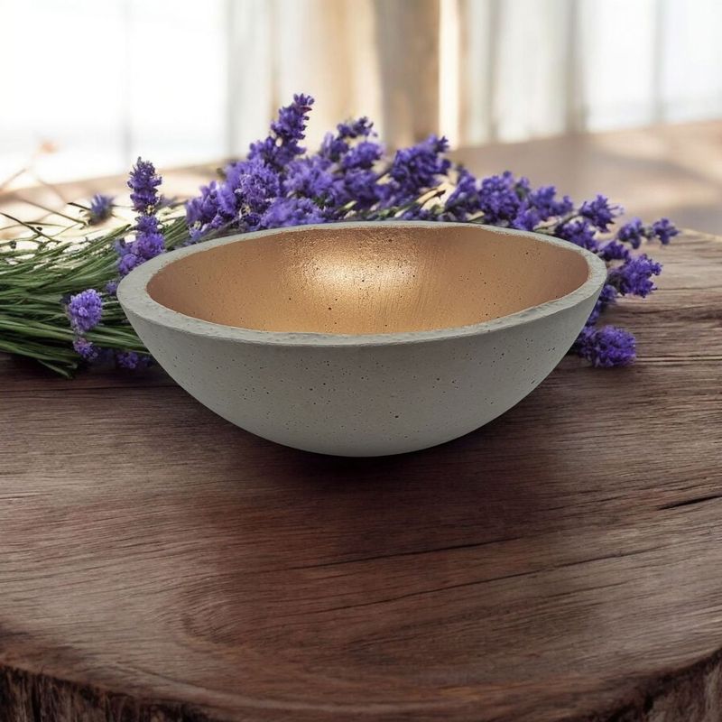 Dekoschale kupfer Beton Größe L