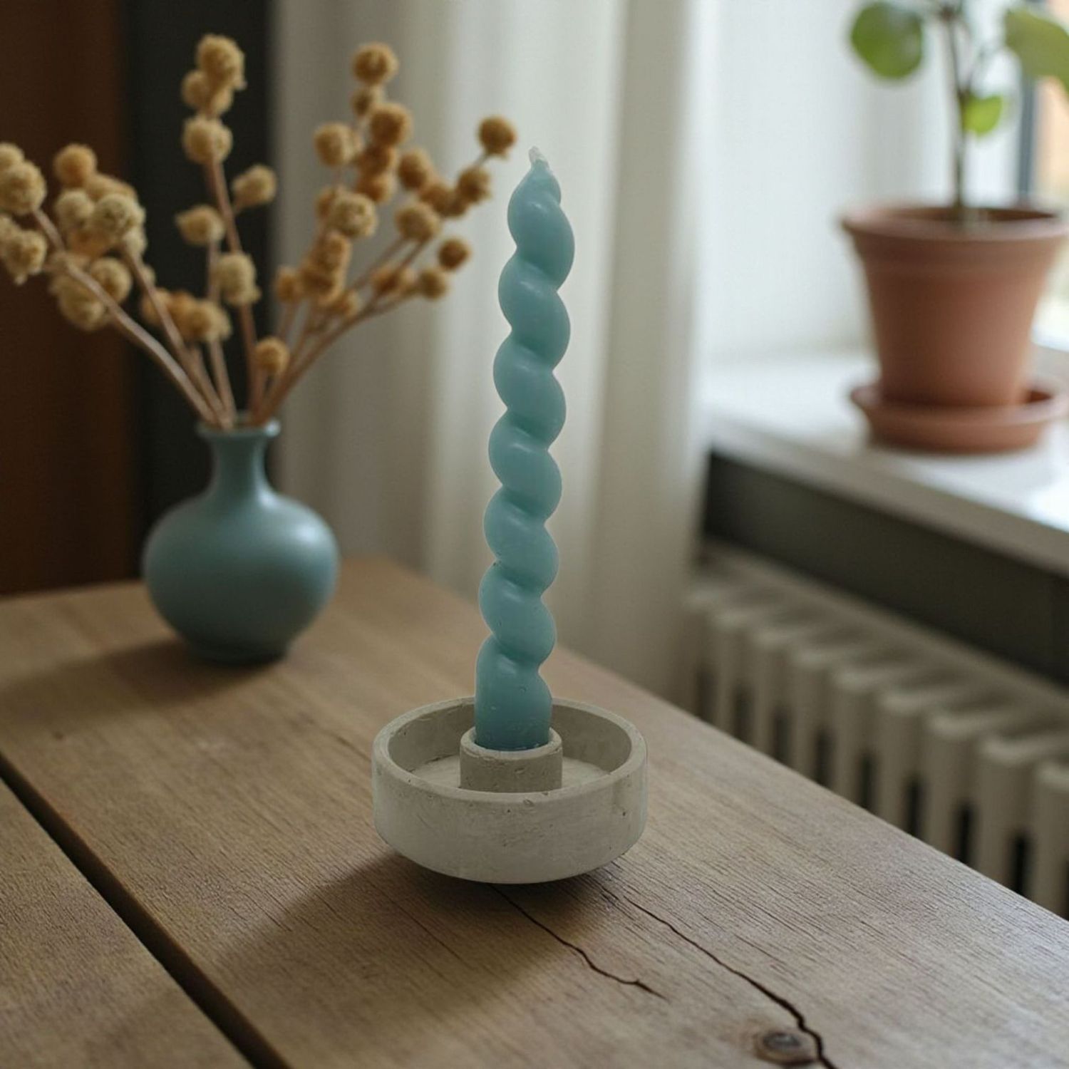 Beton Kerzenhalter für Stabkerzen rund Beton Kerzenhalter für Stabkerzen rund