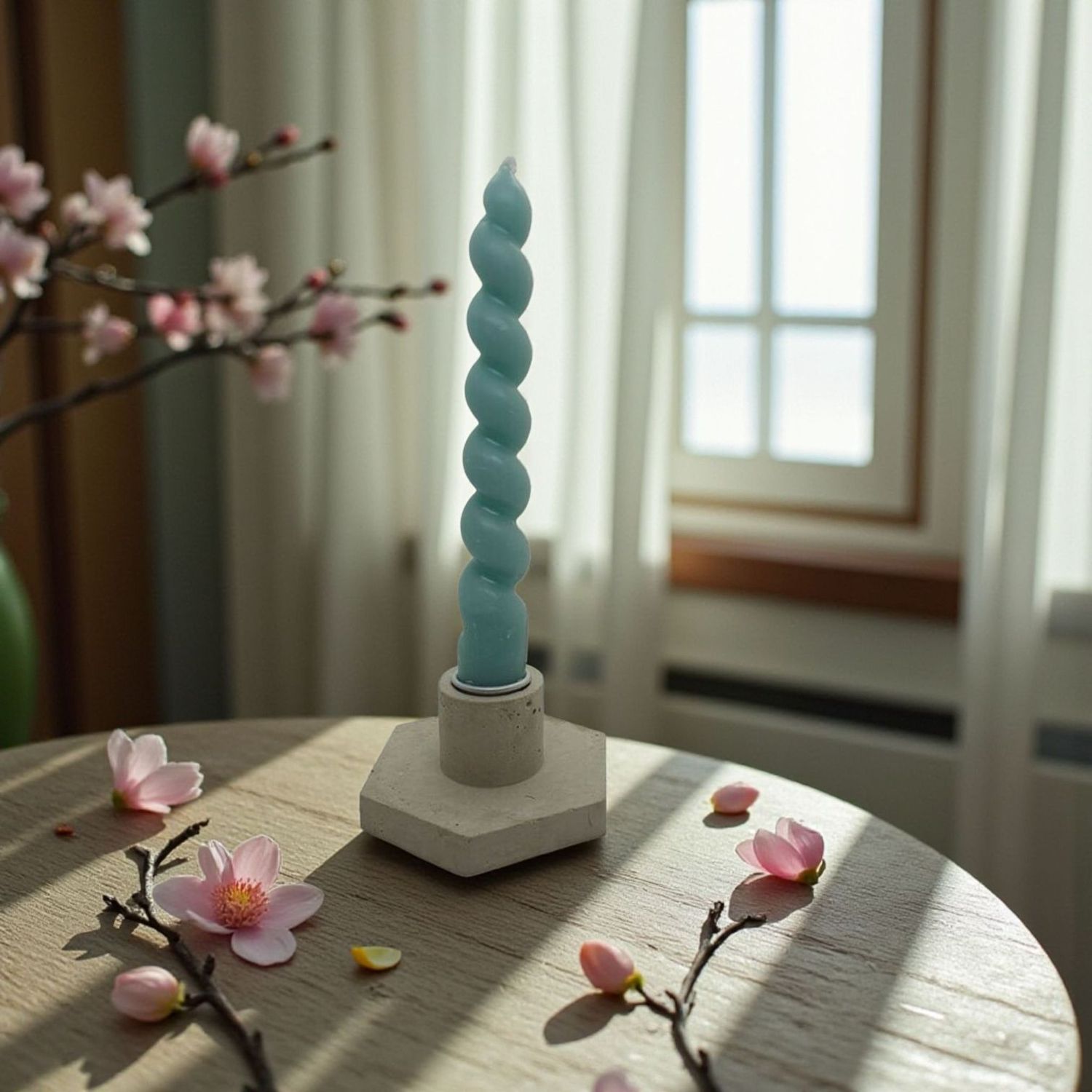 Beton Kerzenständern für Stabkerzen eckig