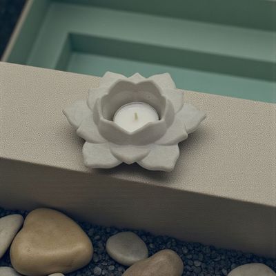 Beton Teelichthalter Lotusblüte Blüte