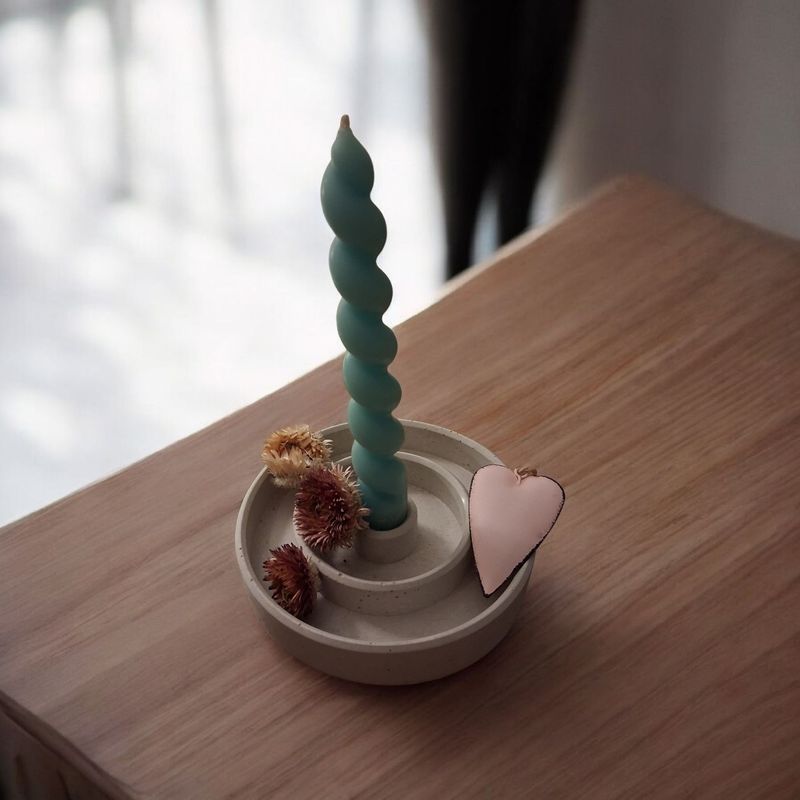 Beton Kerzenhalter für Stabkerzen groß