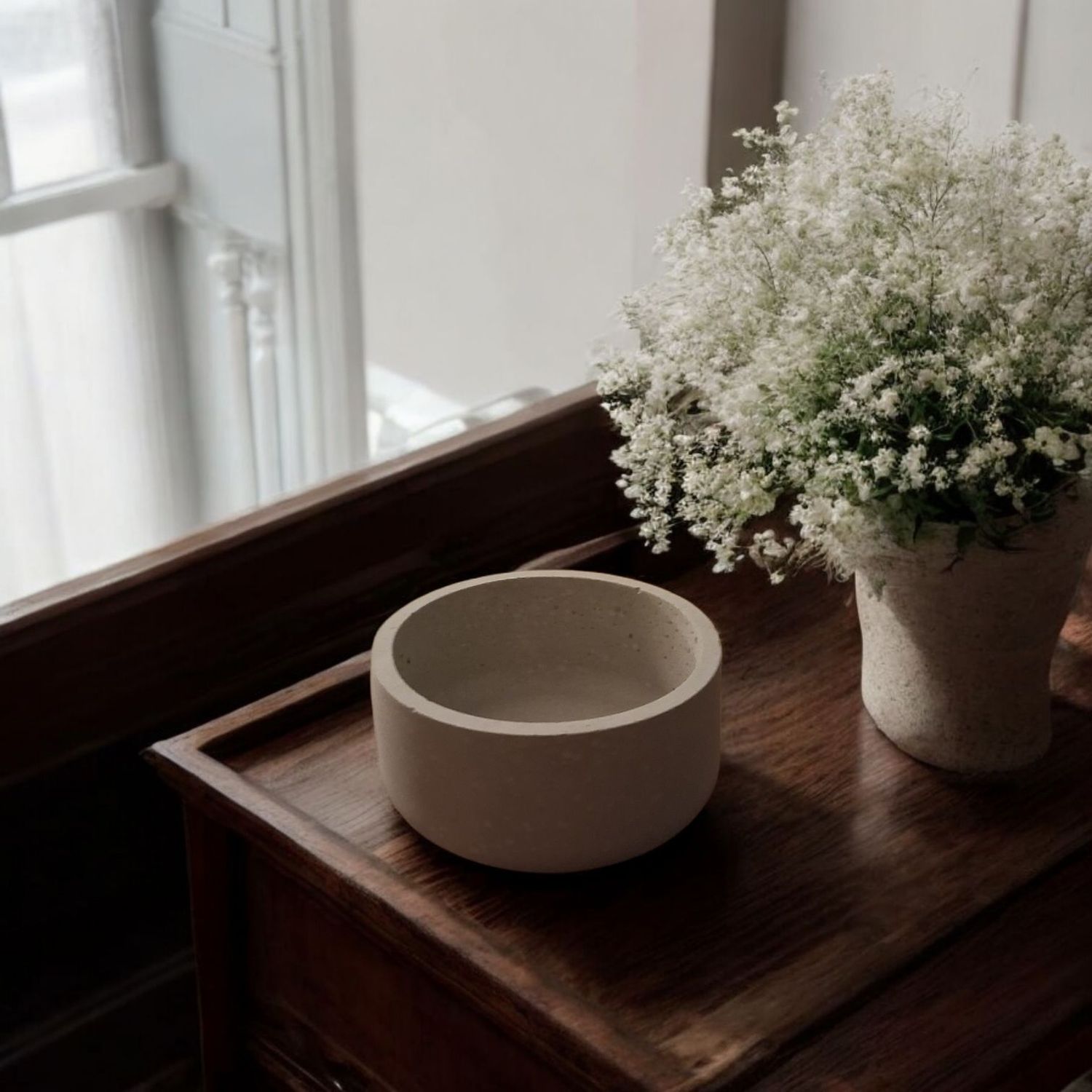 Dekoschale grau pur Beton Größe S