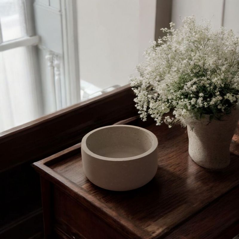 Dekoschale grau pur Beton Größe S