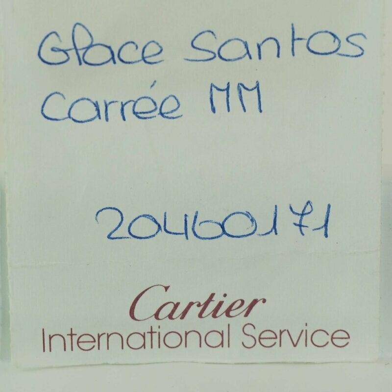 Neues Cartier Santos Carree MM Saphirglas Neues Cartier Santos Carree MM Saphirglas