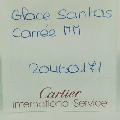 Neues Cartier Santos Carree MM Saphirglas