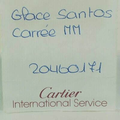 Neues Cartier Santos Carree MM Saphirglas Neues Cartier Santos Carree MM Saphirglas