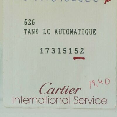 Cartier Tank Jumbo Louis Cartier, Automatique, neues Ersatzglas OVP