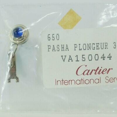Cartier Krone Pasha 35 / 38 Chrono in Stahl / Saphir NOS