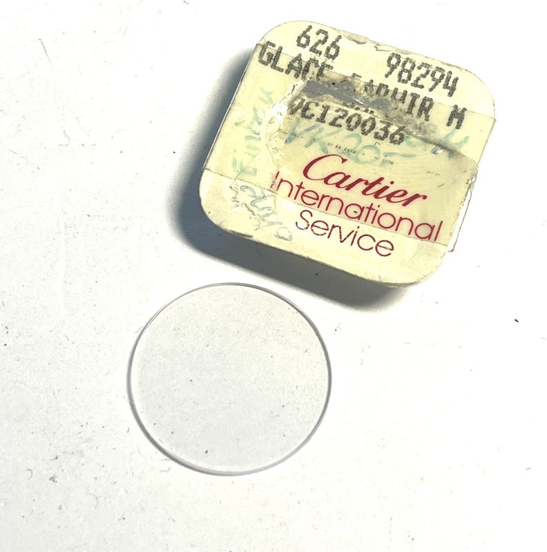 Cartier must21 II Ersatzglas Saphir 18,4mm Ersatzglas OVP