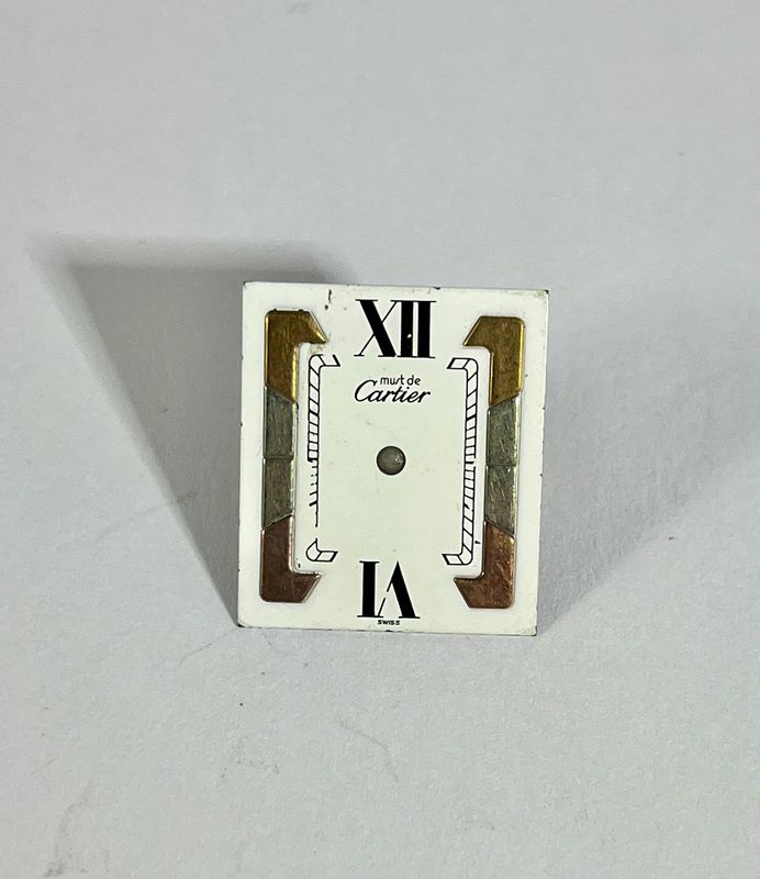 Cartier Zifferblatt Tank Vermeil GM/LM Tri Color, Gebraucht Cal. 90