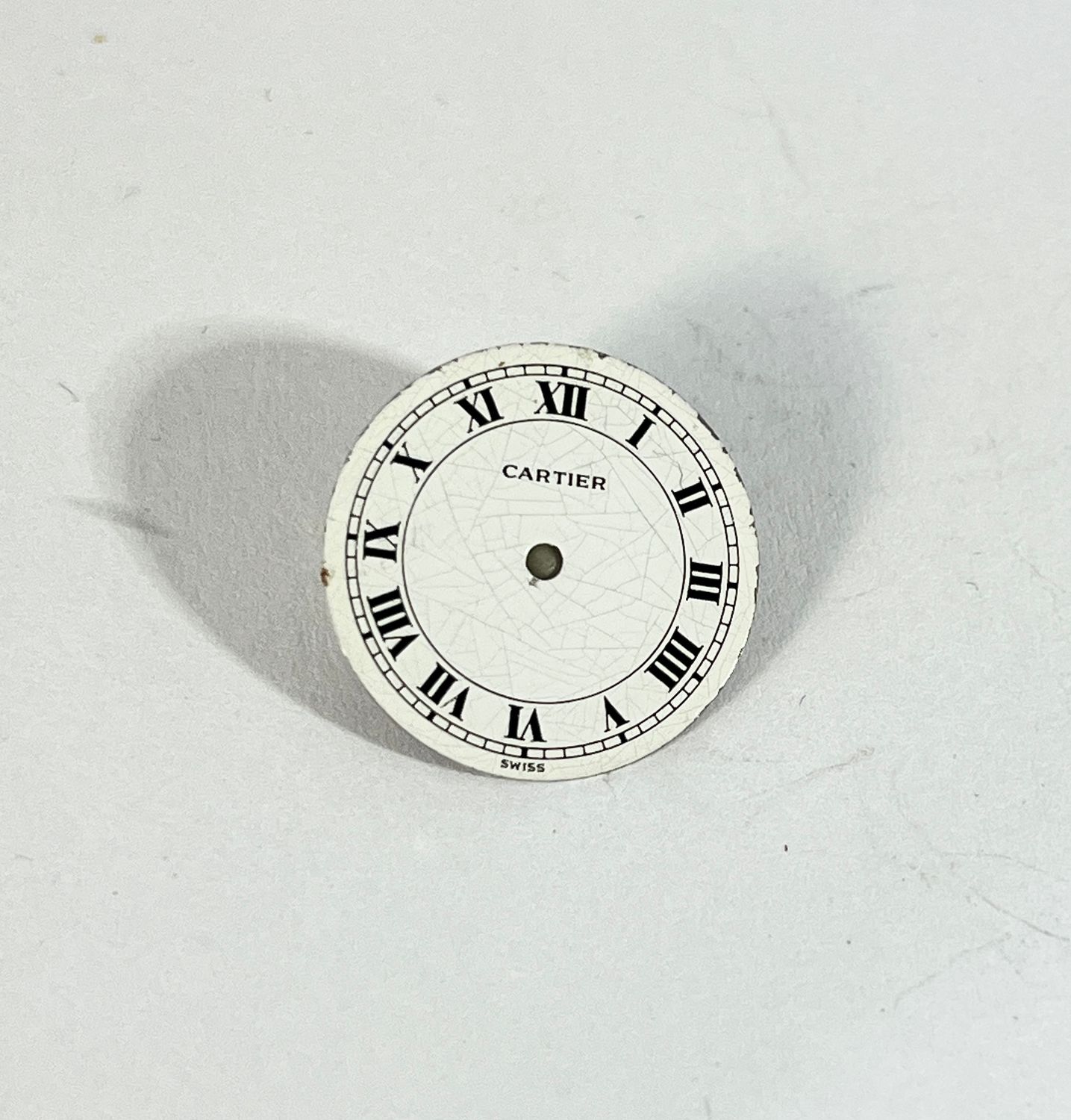 Cartier Zifferblatt Santos Vendome PM/SM Weiss stark gebrucht