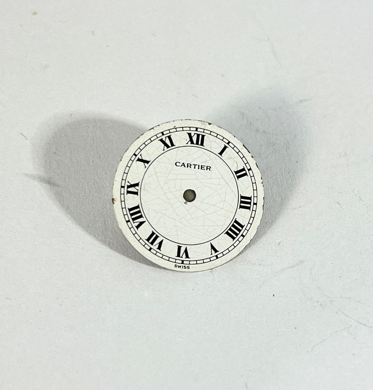 Cartier Zifferblatt Santos Vendome PM/SM Weiss stark gebrucht