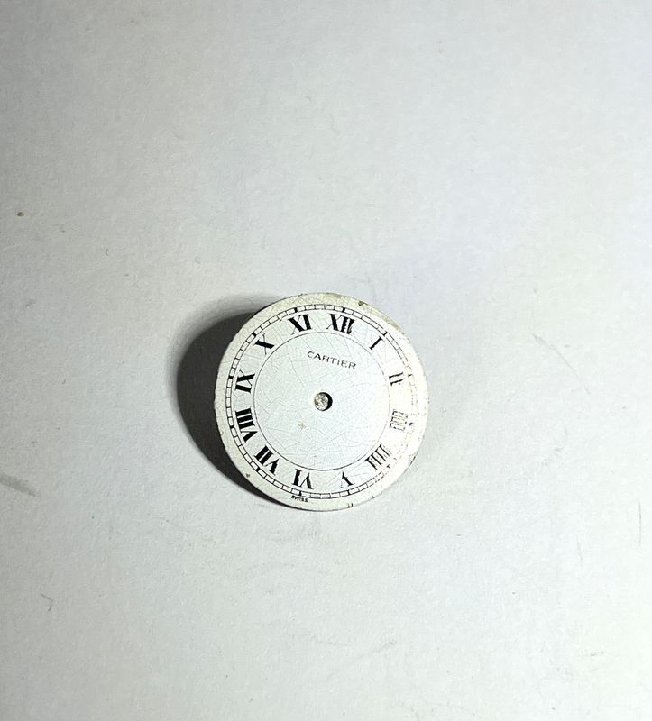 Cartier Zifferblatt Santos Vendome PM/SM Weiss stark gebrucht