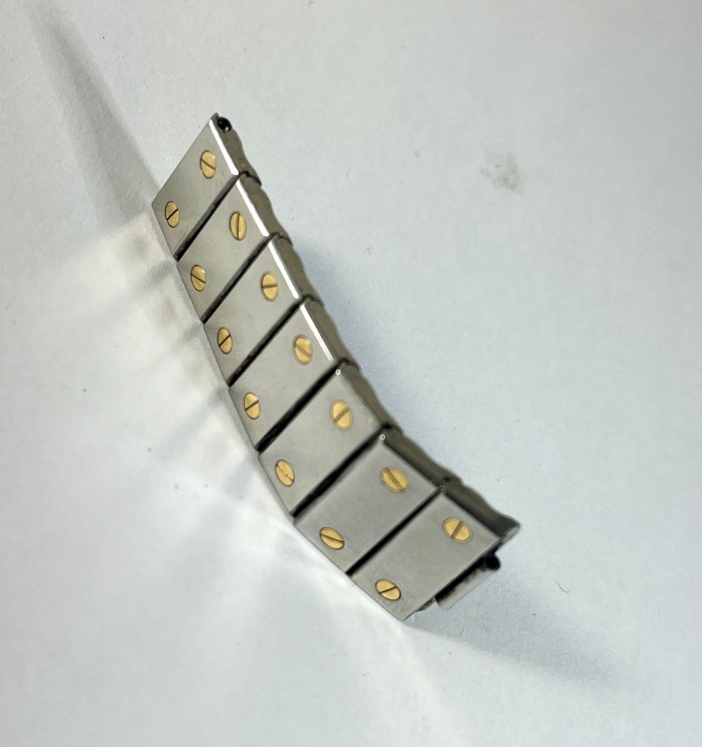 Cartier Santos Ronde Automatik Bandteil Top Zustand 16mm Stahl Gold