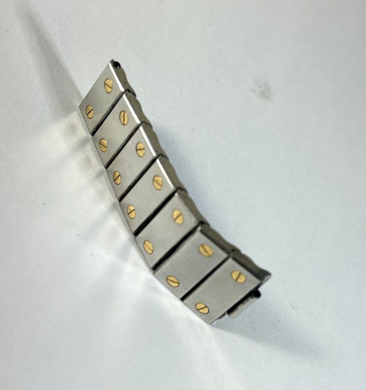 Cartier Santos Ronde Automatik Bandteil Top Zustand 16mm Stahl Gold