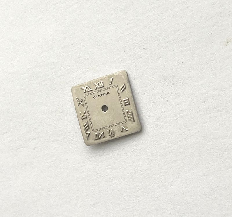 Cartier Zifferblatt Santos Galbee  PM/SM, Cal. 57, Creme mit Indizes 14mm