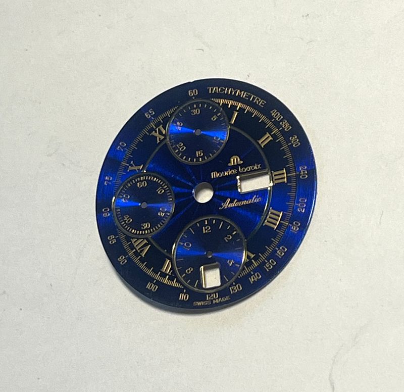 Maurice Lacroix Chrono Zifferblatt Blau Automatik NOS 29mm