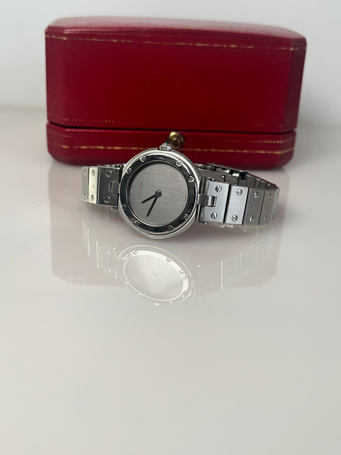 Cartier Santos Vendome PM/SM Ghost Damenuhr Stahl/Stahl, Wunderschön Cartier Santos Vendome PM/SM Ghost Damenuhr Stahl/Stahl, Wunderschön